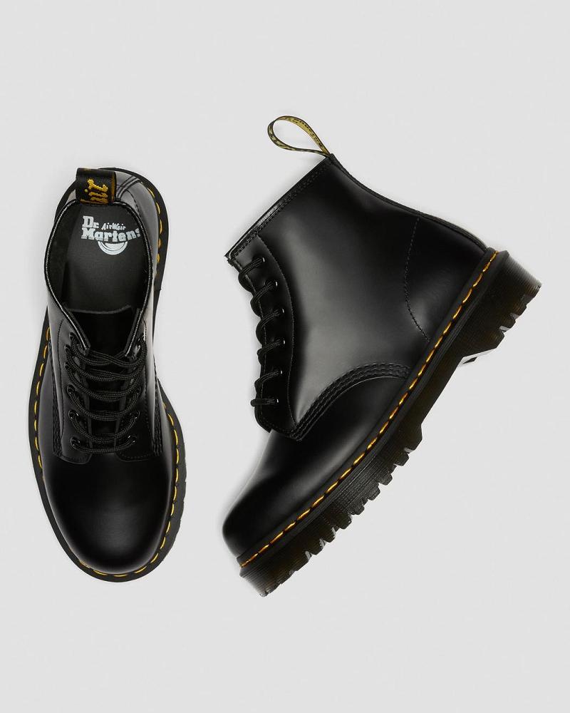 Black Men's Dr Martens 101 Bex Smooth Leather Ankle Boots | CA 405BEX